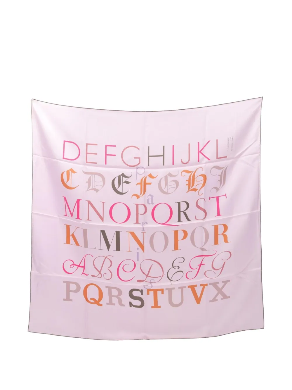 2010s alphabet silk scarf