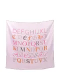 Hermès Pre-Owned 2010s alphabet silk scarf - Pink