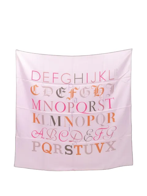 Hermès Pre-Owned 2010s alphabet silk scarf