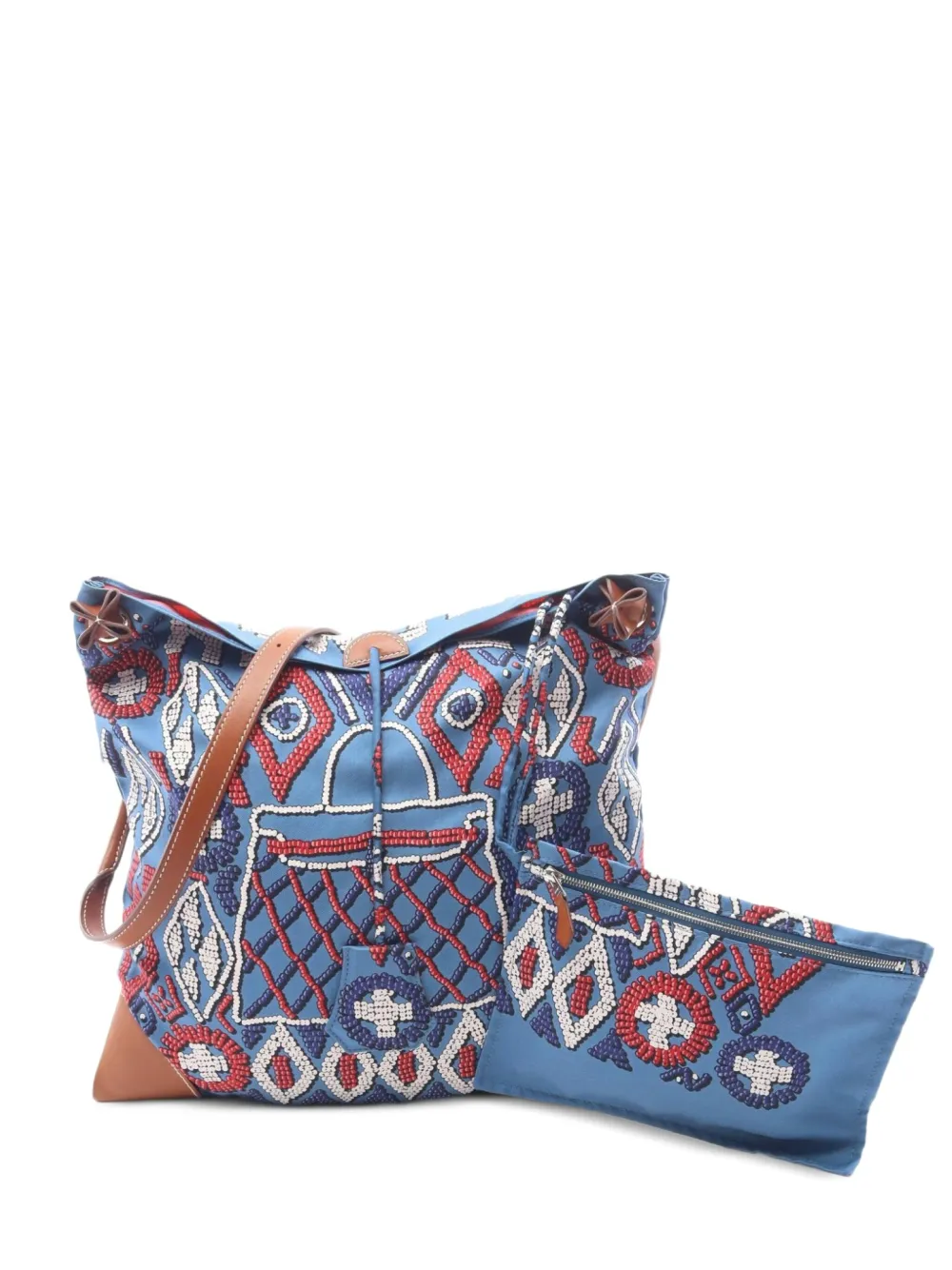 2010 Silkycity beaded-print shoulder bag