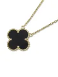 Van Cleef & Arpels 2010s 18K yellow gold Alhambra onyx necklace
