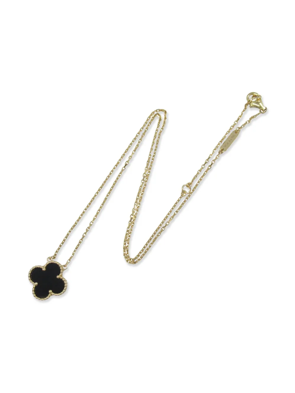 Van Cleef & Arpels 2010s 18K yellow gold Alhambra onyx necklace | Image 2