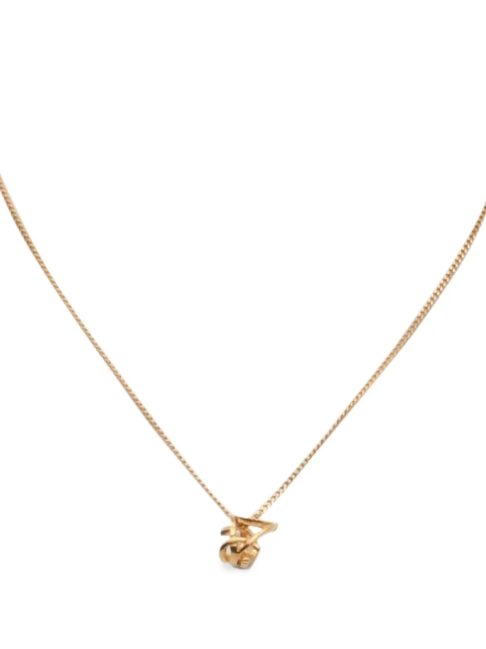 2010s monogram twist necklace