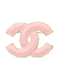 CHANEL Pre-Owned 1986-1988 inerlocking-CC brooch - Pink