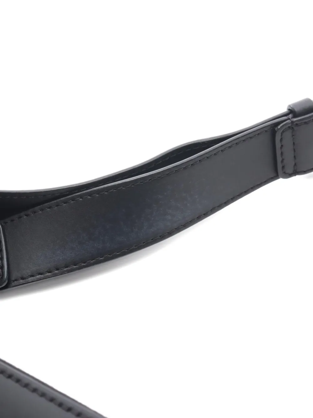 Pre-owned Valentino Garavani 2000 Small Logo-print Belt Bag In Black