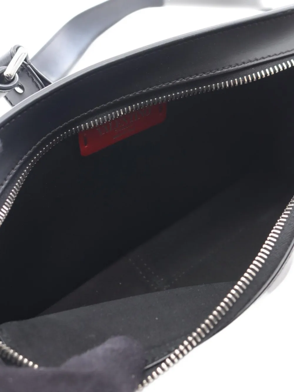 Pre-owned Valentino Garavani 2000 Small Logo-print Belt Bag In Black