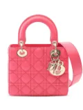 Christian Dior Pre-Owned 2010s small Lady Dior two-way Cannage leather handbag - Pink