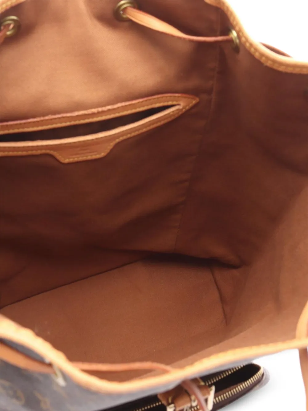 Pre-owned Louis Vuitton 2000 Montsouris Gm Backpack In Brown