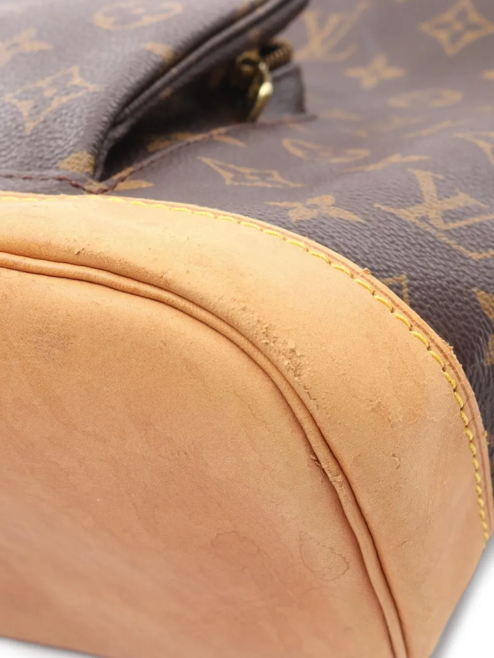 Pre-owned Louis Vuitton 2000 Montsouris Gm Backpack In Brown