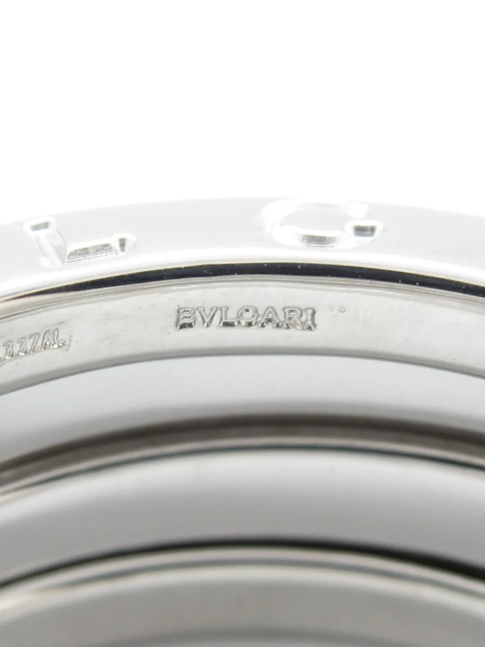 Pre-owned Bvlgari 2010s 18k White Gold B-zero1 Ring In Silver
