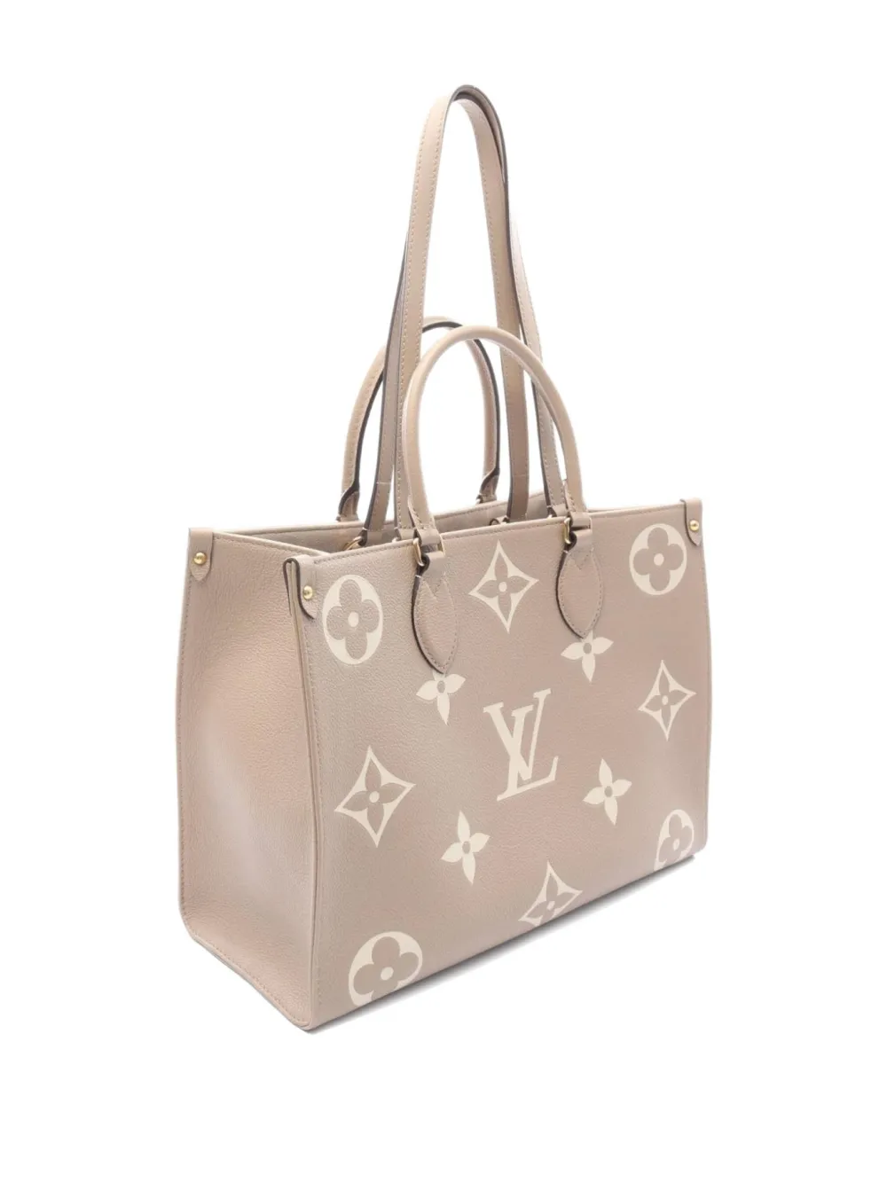Pre-owned Louis Vuitton 2021 Onthego Mm Tote Bag In Neutral