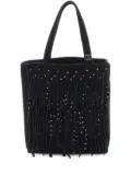 CHANEL Pre-Owned 2000s Rhinestone Fringe suede handbag - Black