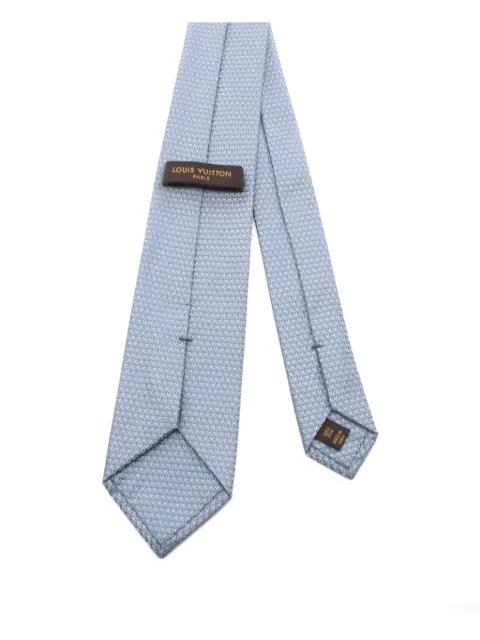 Louis Vuitton Pre-Owned 10s geometric-pattern silk tie