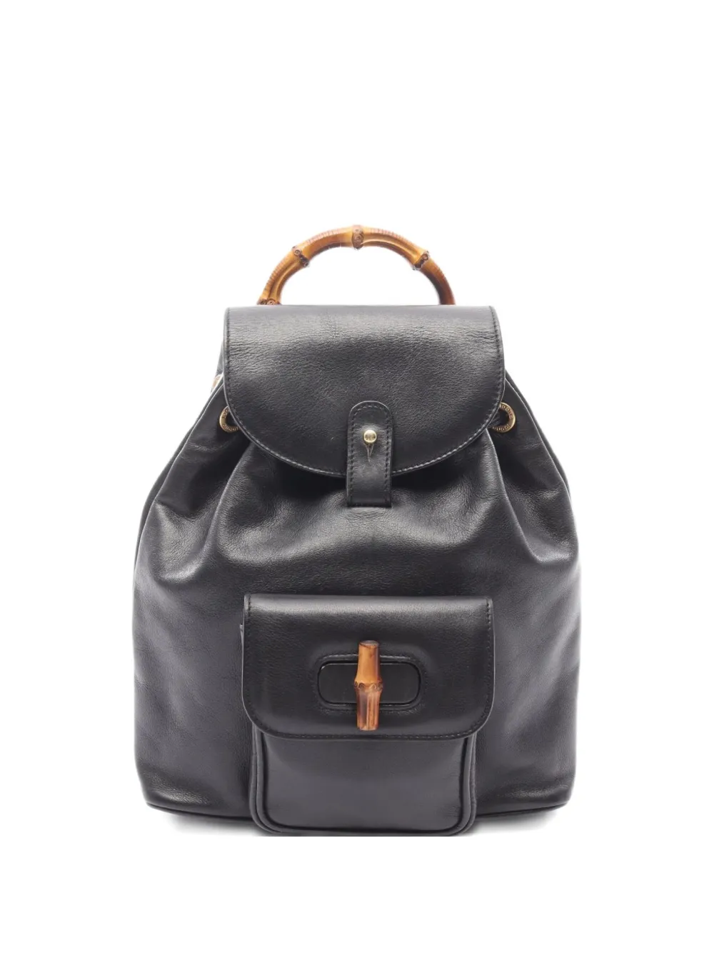 2000s Bamboo leather backpack