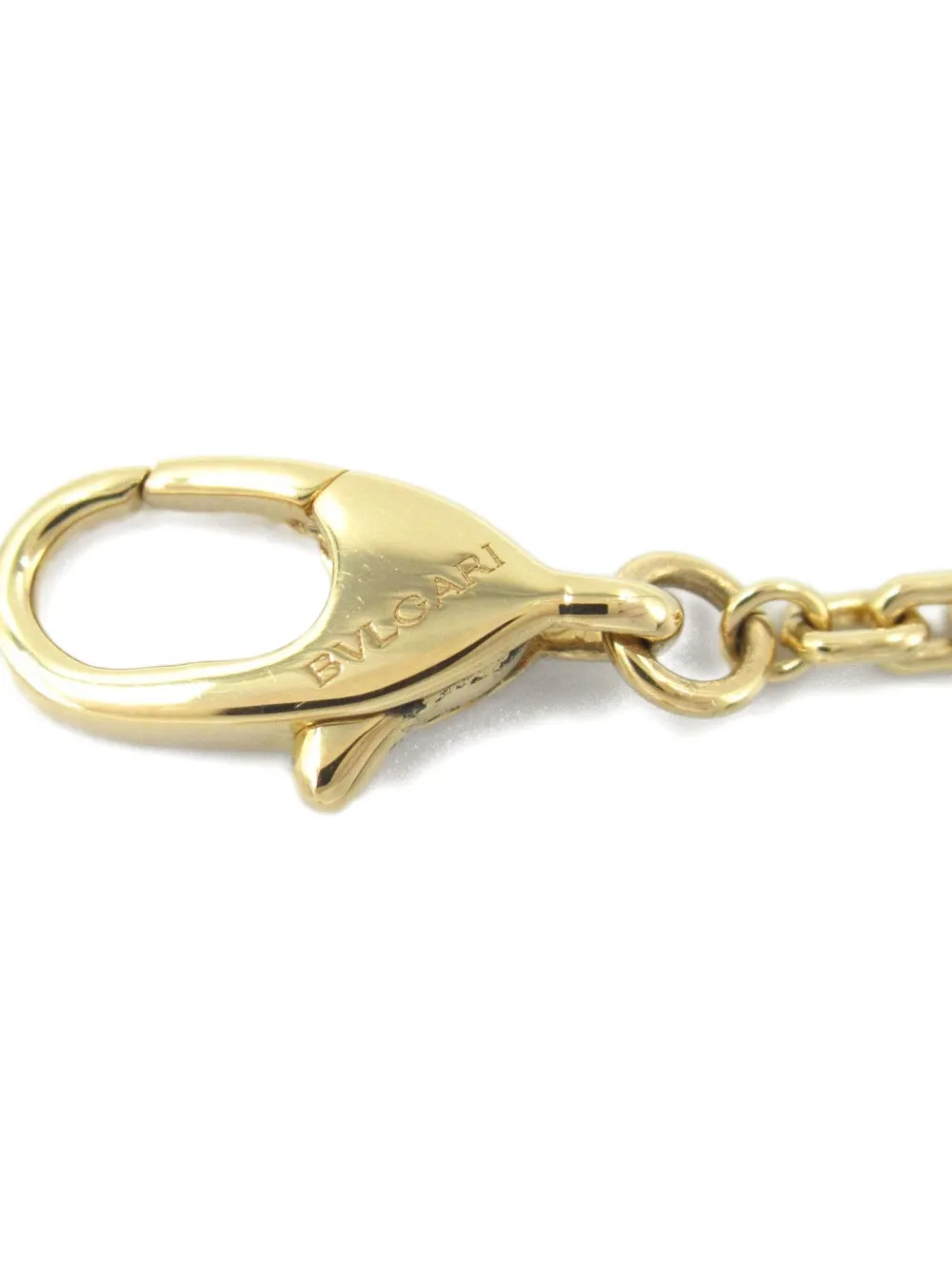 Pre-owned Bvlgari 2010s 18k Yellow Gold B.zero1 Lock Diamond Necklace