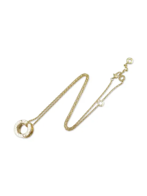Bvlgari Pre-Owned 2010s 18K yellow gold B.Zero1 Lock diamond necklace 