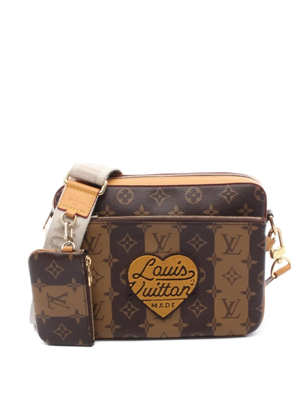 Louis Vuitton Pre-Owned x Nigo 2021 モノグラム メッセンジャーバッグ - ブラウン Louis Vuitton Pre-Owned x Nigo 2021 モノグラム メッセンジャーバッグ - ブラウン