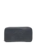 CHANEL Pre-Owned 2010-2011 Coco Mark zipper wallet - Black