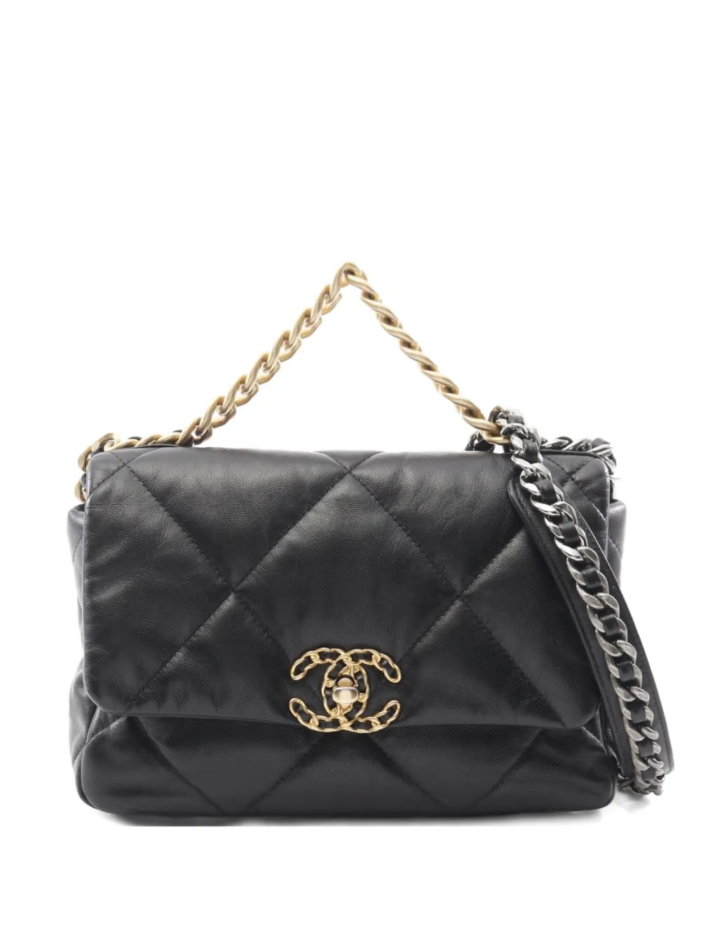 CHANEL Pre-Owned 2020-2021 Dizeneuf matelassé handbag - ブラック CHANEL Pre-Owned 2020-2021 Dizeneuf matelassé handbag - ブラック