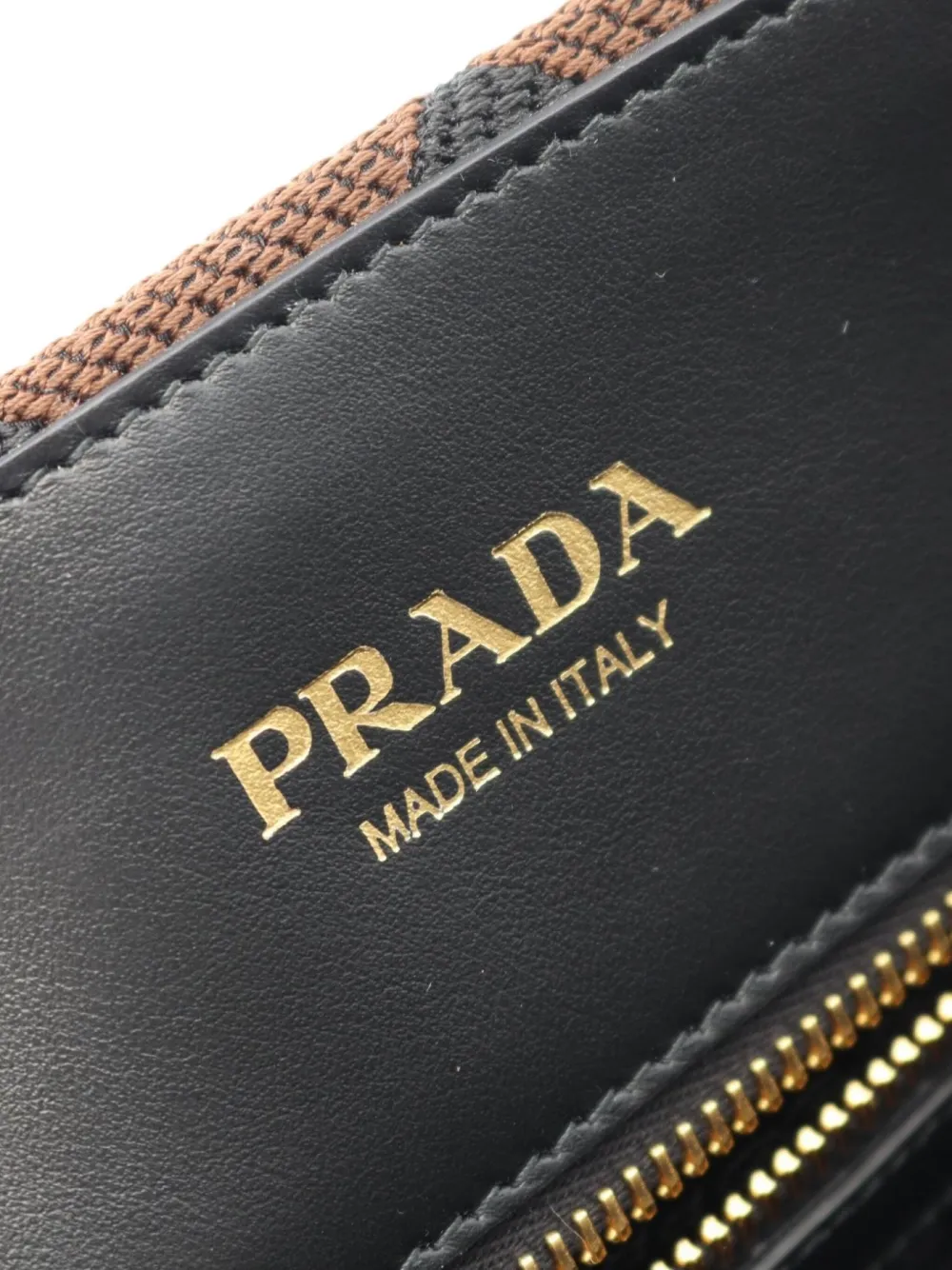 Pre-owned Prada 2020 Large Triangle-pattern Tote Bag In Brown