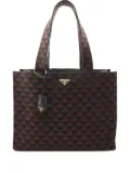 Prada Pre-Owned 2020 large triangle-pattern tote bag - Brown