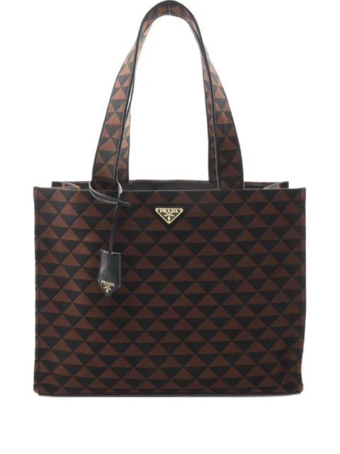 Prada Pre-Owned 2020 large triangle-pattern tote bag
