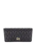 Miu Miu Pre-Owned 2020s matelassé leather wallet - Black