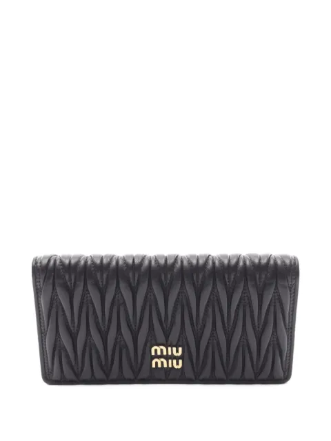 Miu Miu Pre-Owned 2020s matelassé leather wallet