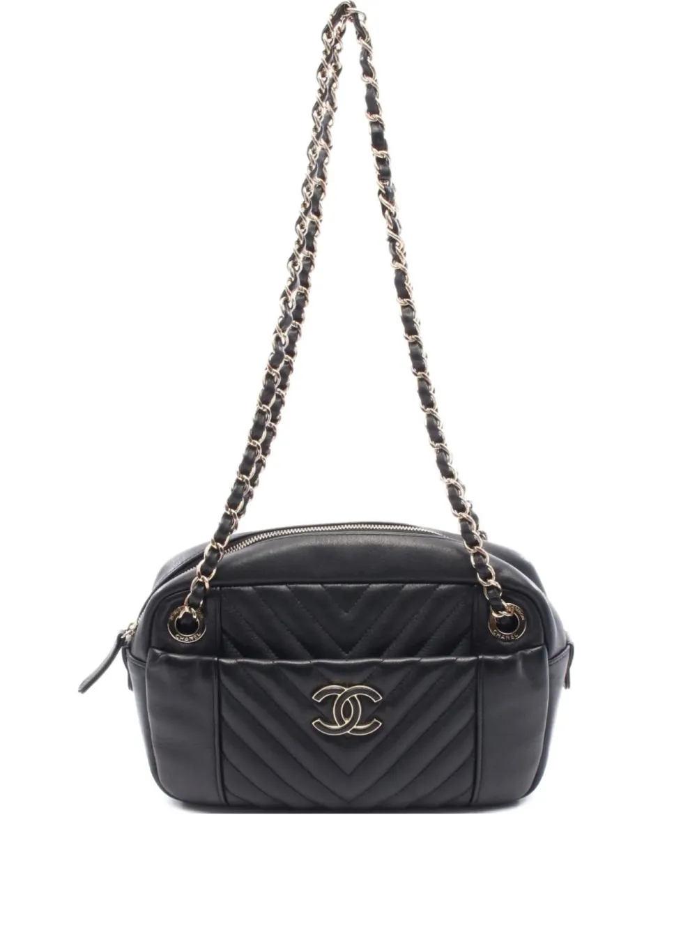CHANEL Pre-Owned 2019 chevron-quilting shoulder bag | Black | Image 1