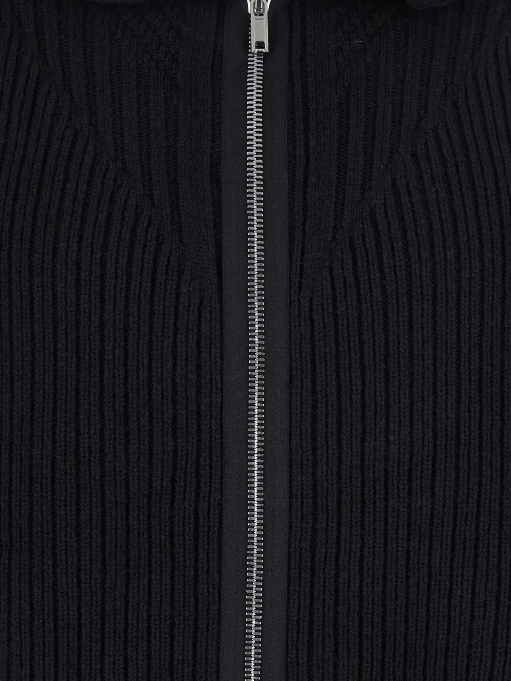 Rick Owens Geribbelde hoodie met rits Zwart