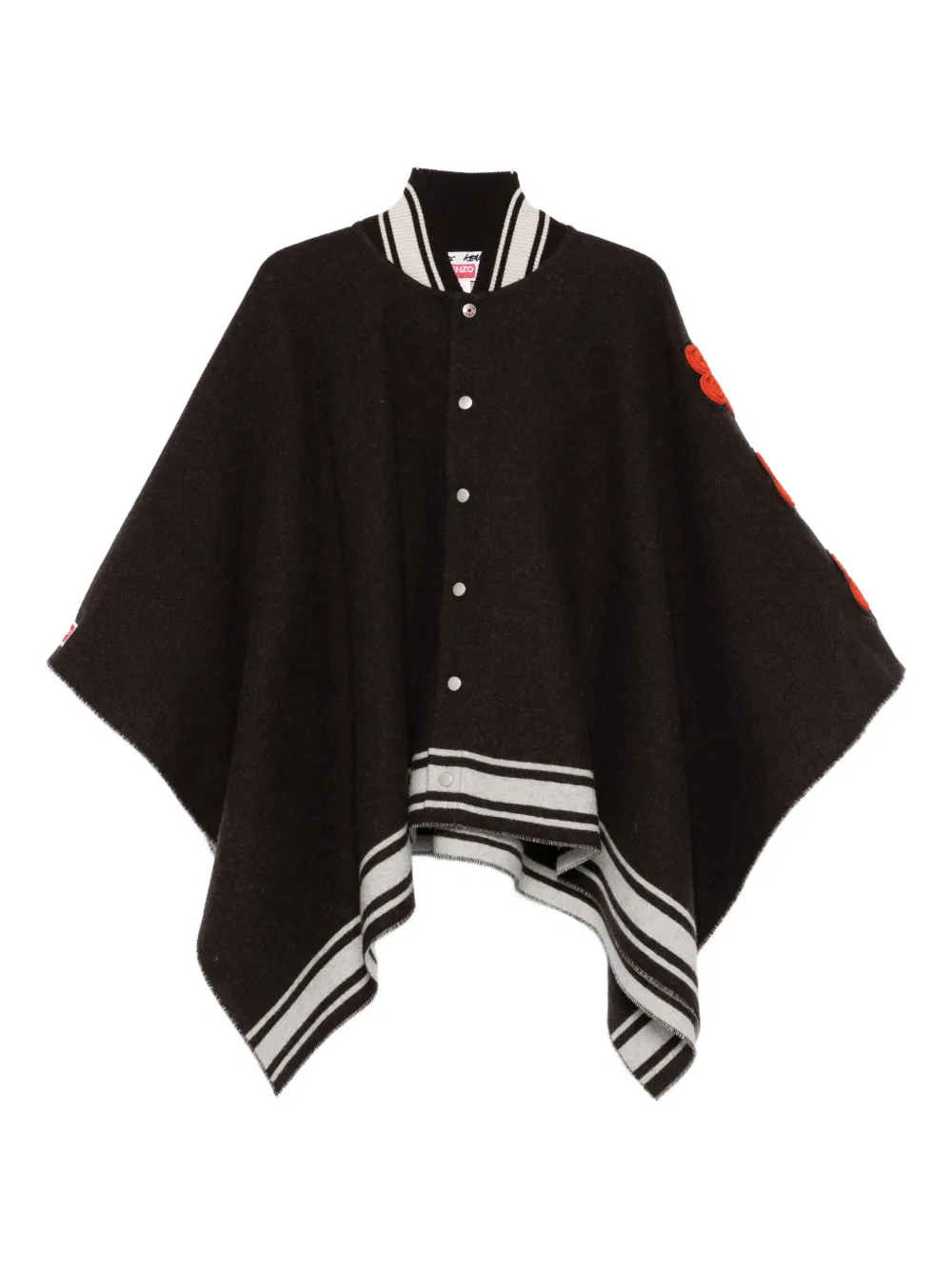 Kenzo x Futura 2000 poncho van wolblend Grijs