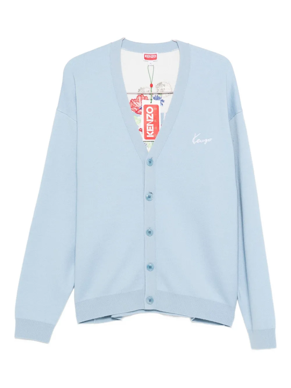 embroidered cotton-blend cardigan