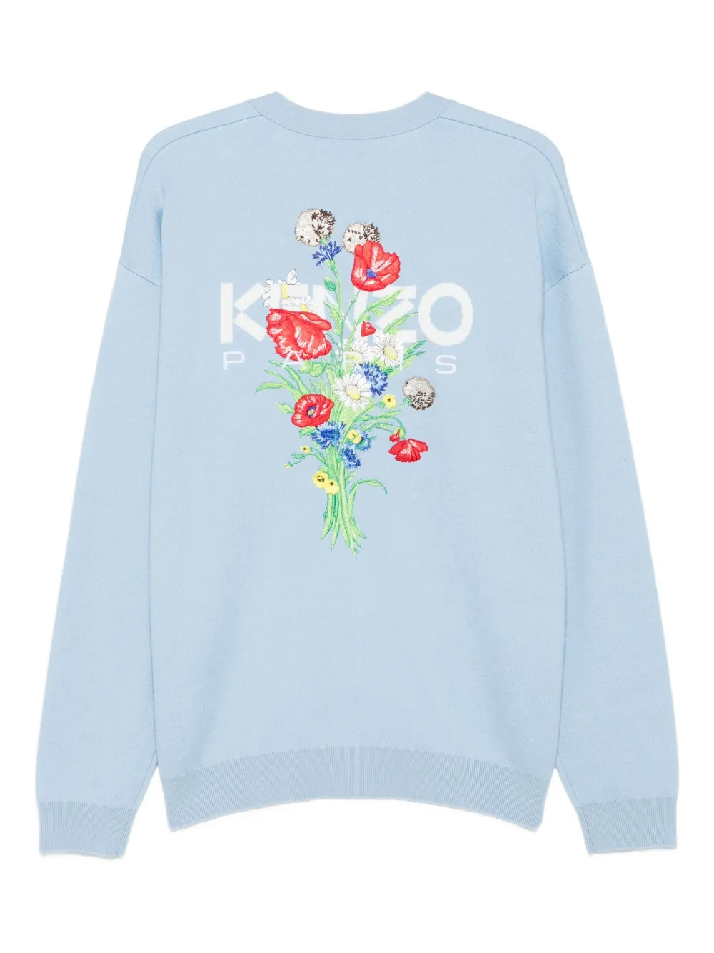 Kenzo Hoodie van katoenblend met borduurwerk Blauw