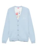 Kenzo embroidered cotton-blend cardigan - Blue
