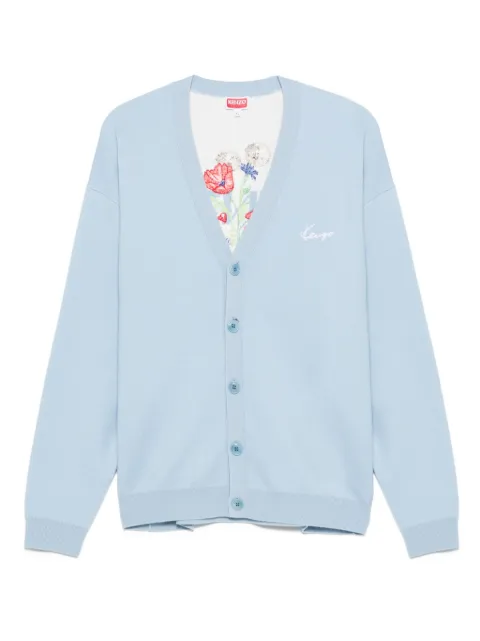 Kenzo embroidered cotton-blend cardigan