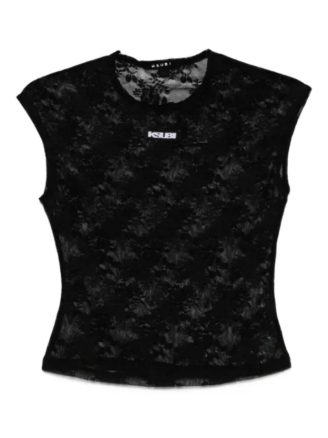Ksubi lace-detail top