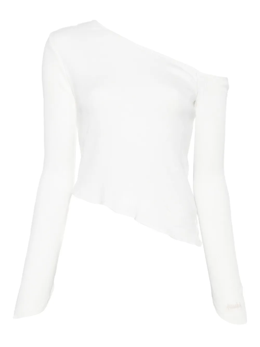 asymmetrical long-sleeve top