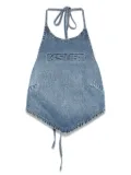 Ksubi Bolt tie-neck denim top - Blue