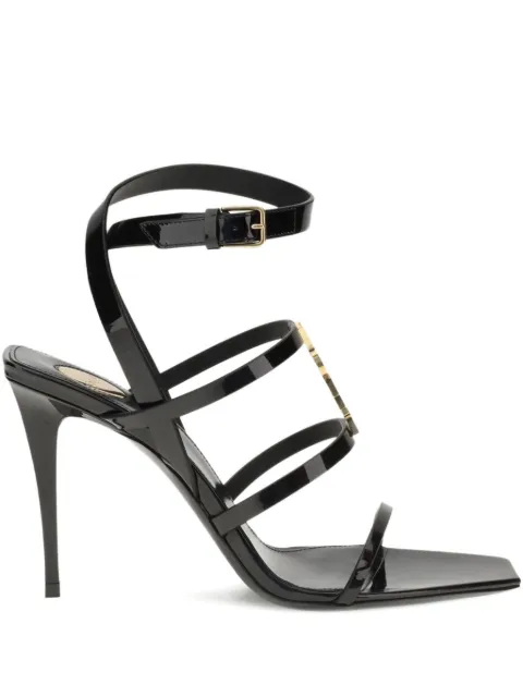 Saint Laurent 90mm Cassandra logo-plaque sandals