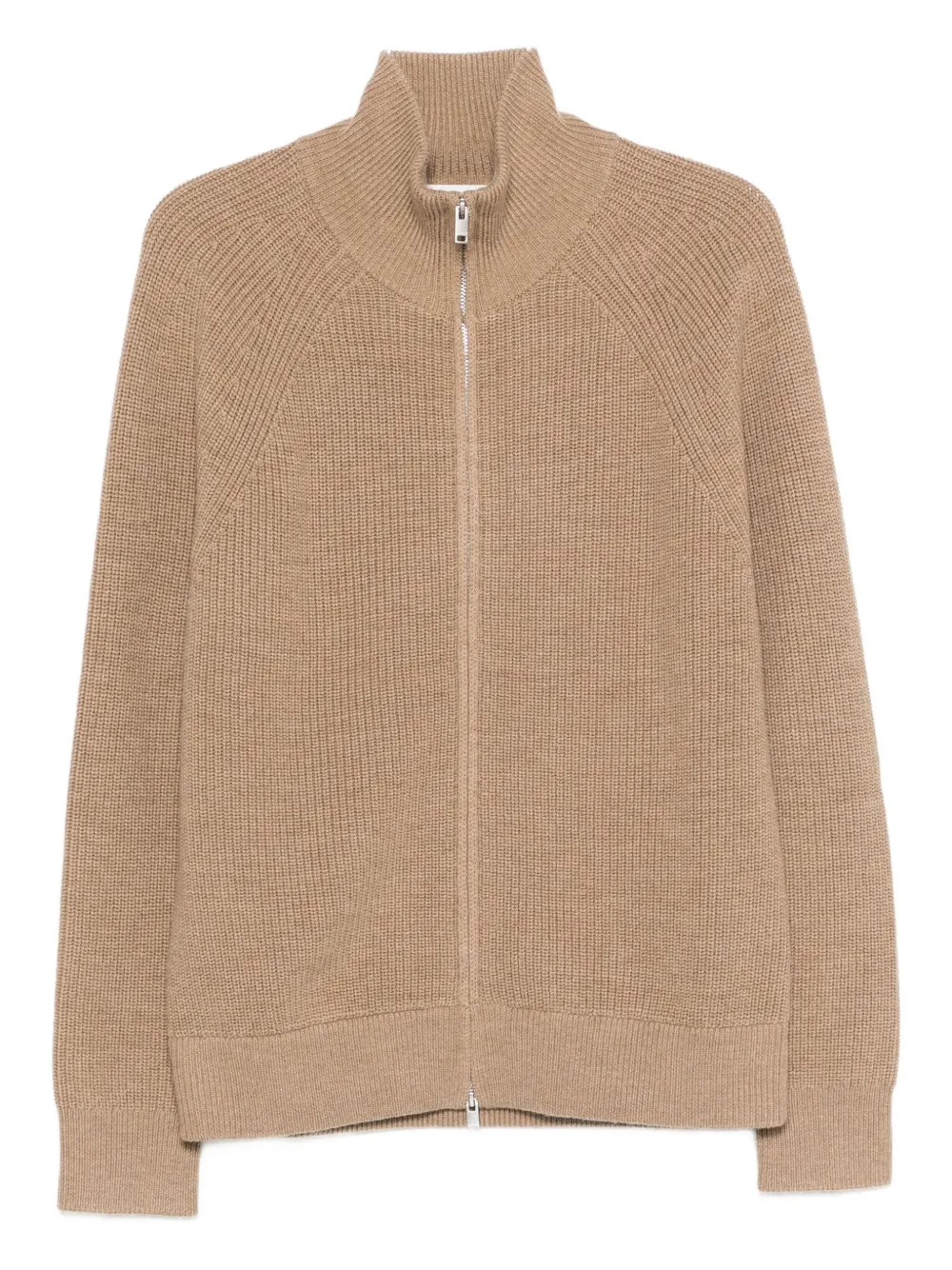 zip-up cardigan