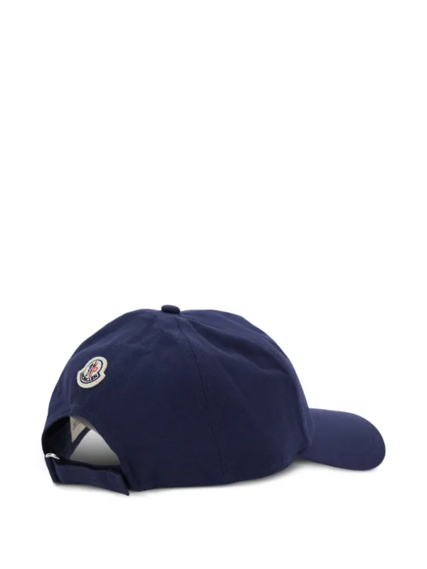Moncler logo-embroidered Baseball Cap | Blue | FARFETCH