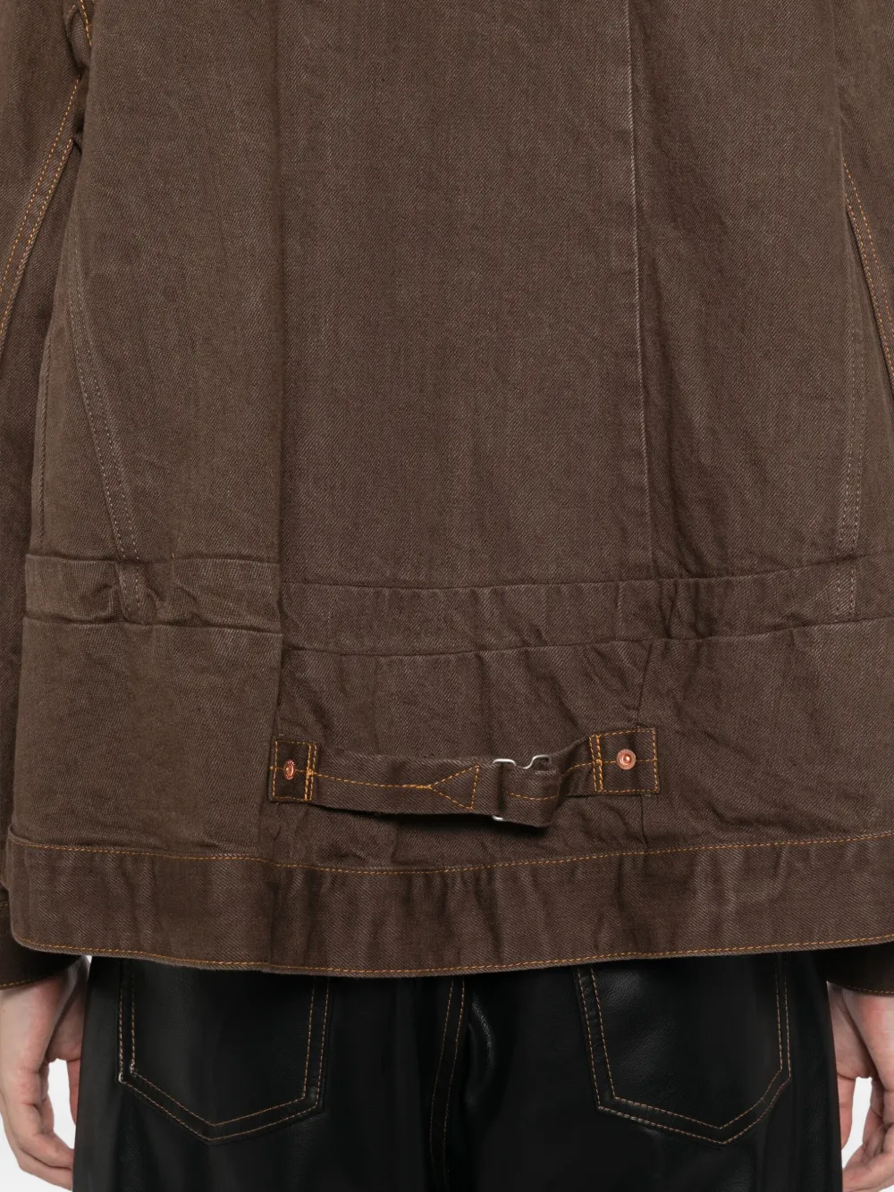 sacai Katoenen spijkerjack Bruin