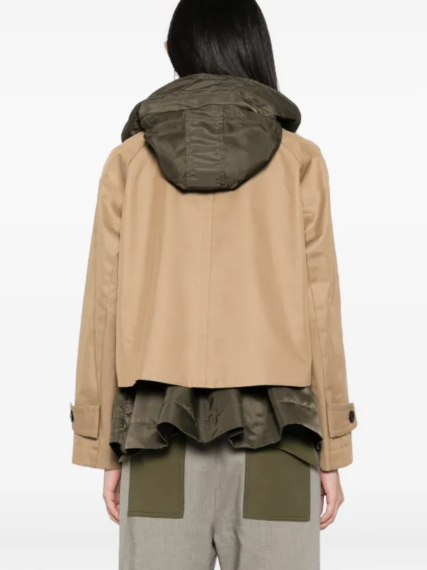 Sacai double-layered Jacket | Neutrals | FARFETCH