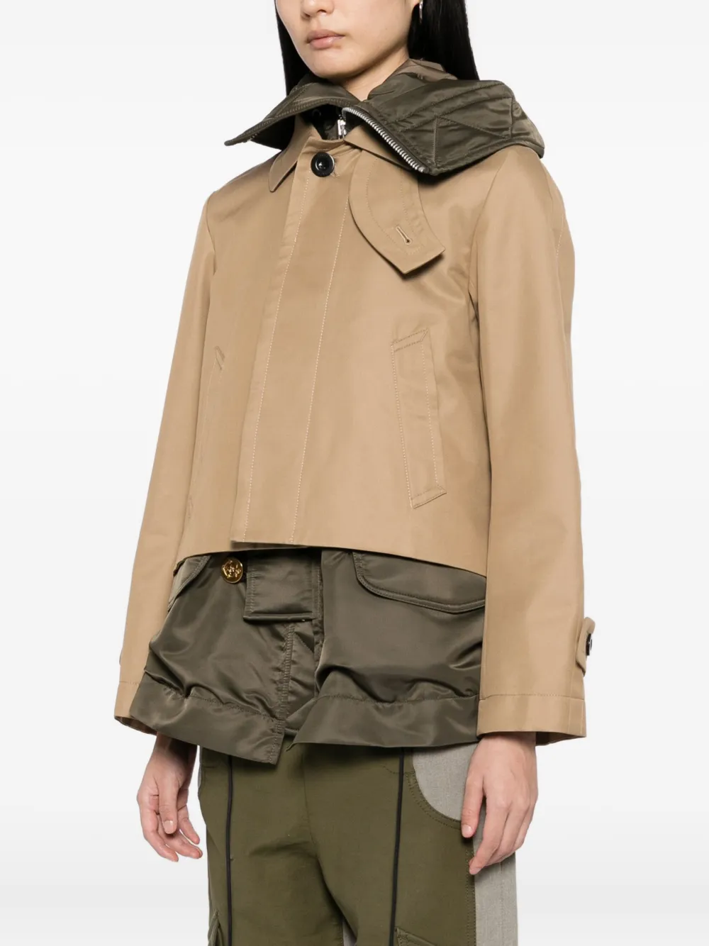 sacai Gelaagd jack Beige