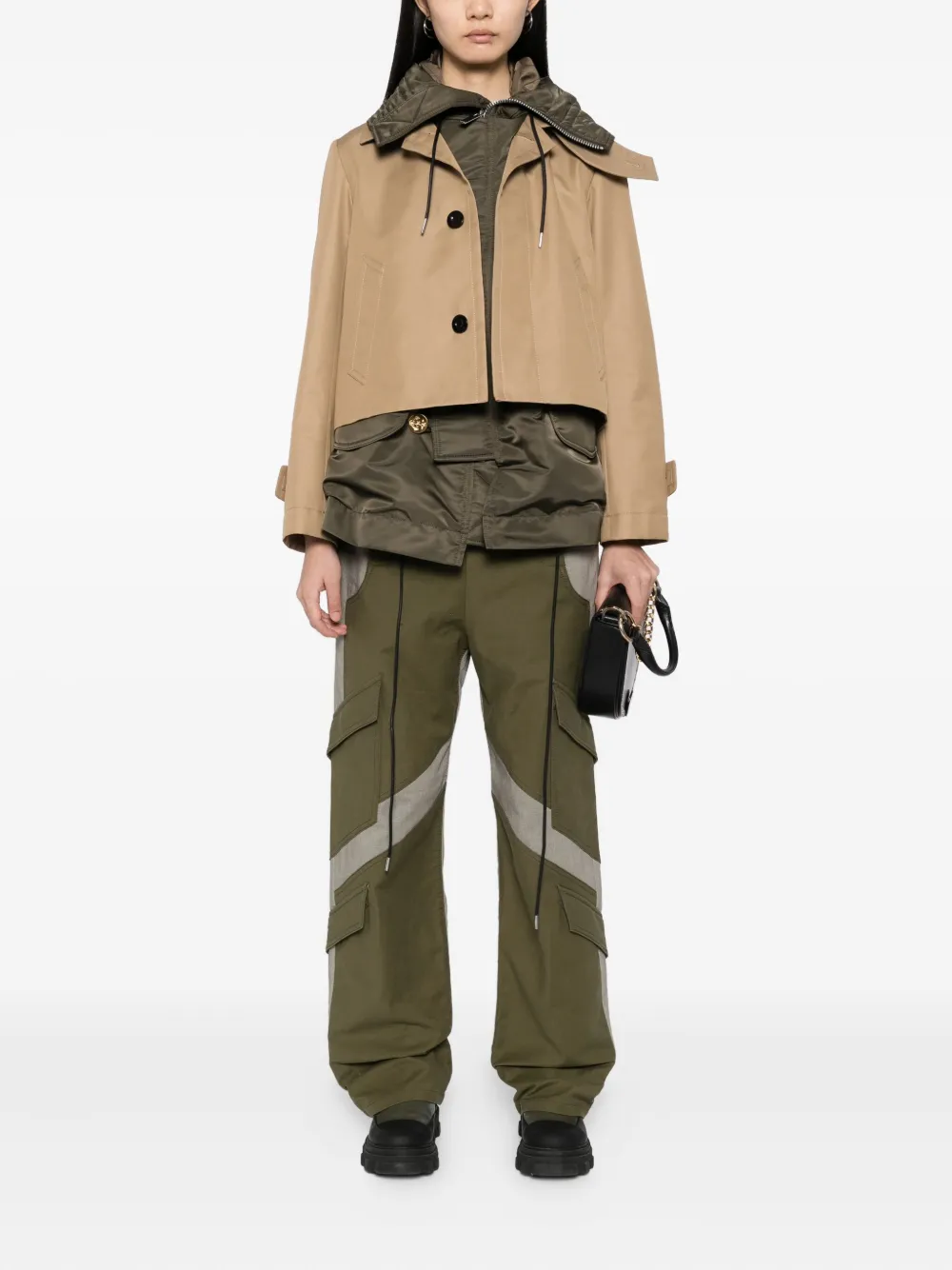 sacai Gelaagd jack Beige