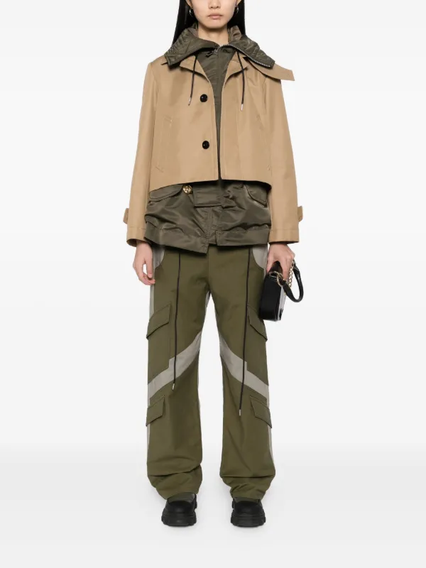 Sacai double-layered Jacket | Neutrals | FARFETCH