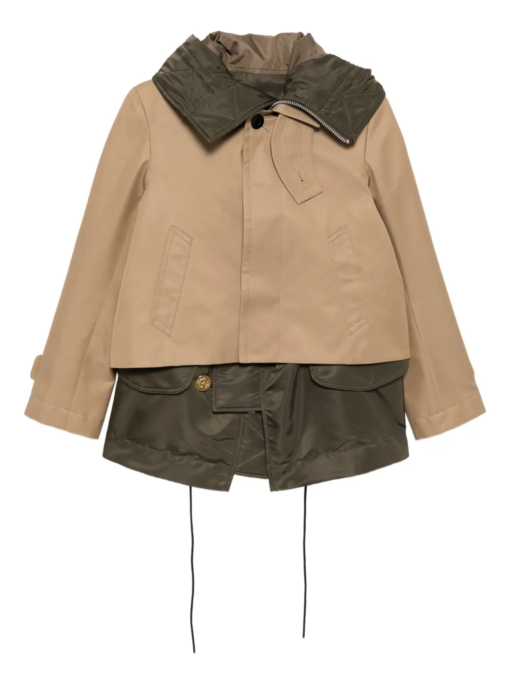 Sacai Gelaagd jack Beige