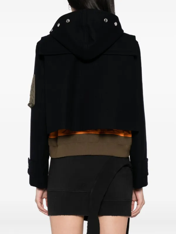 Sacai ウール ジャケット | ブルー | FARFETCH JP