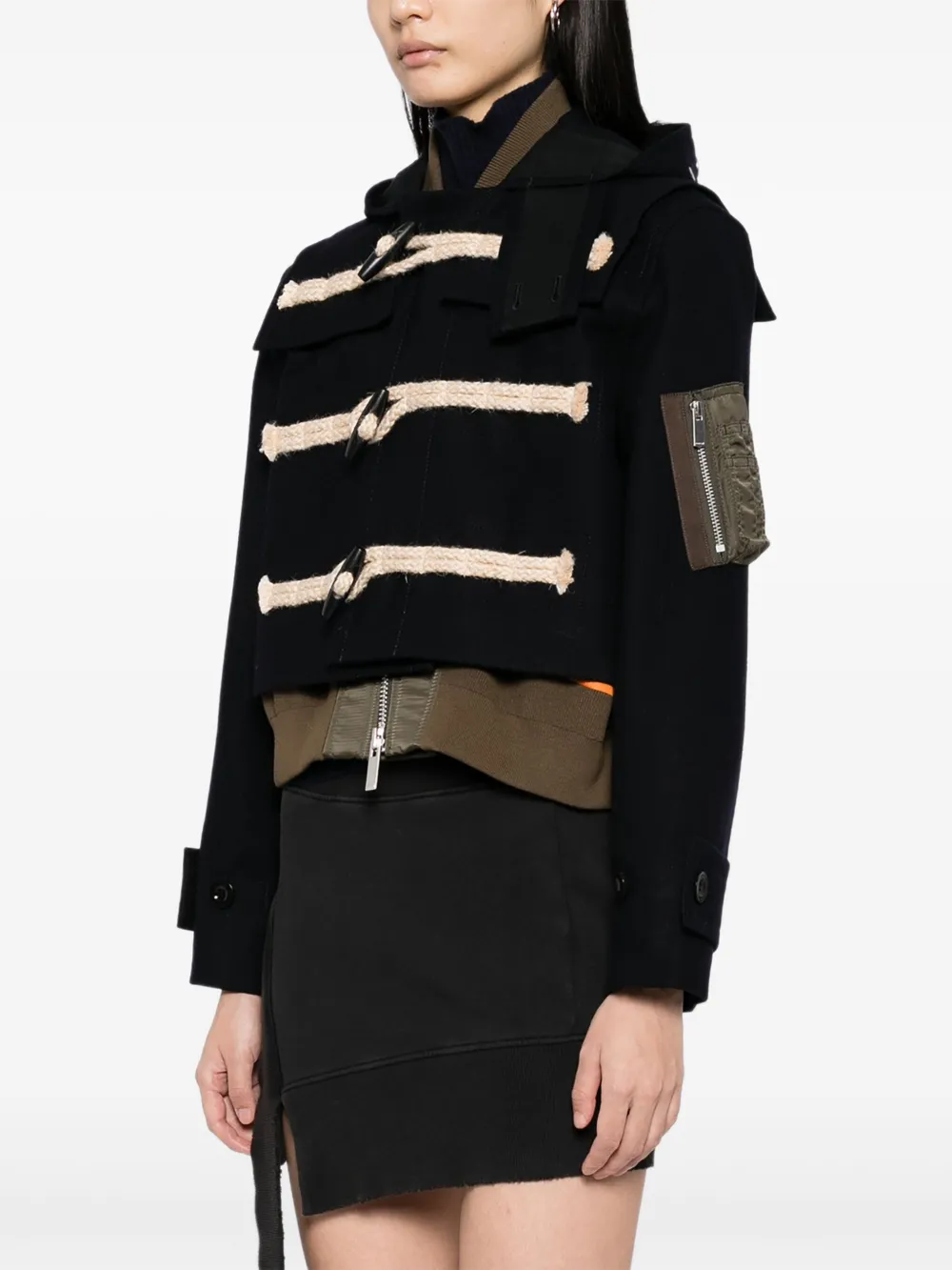sacai Wollen jack Blauw