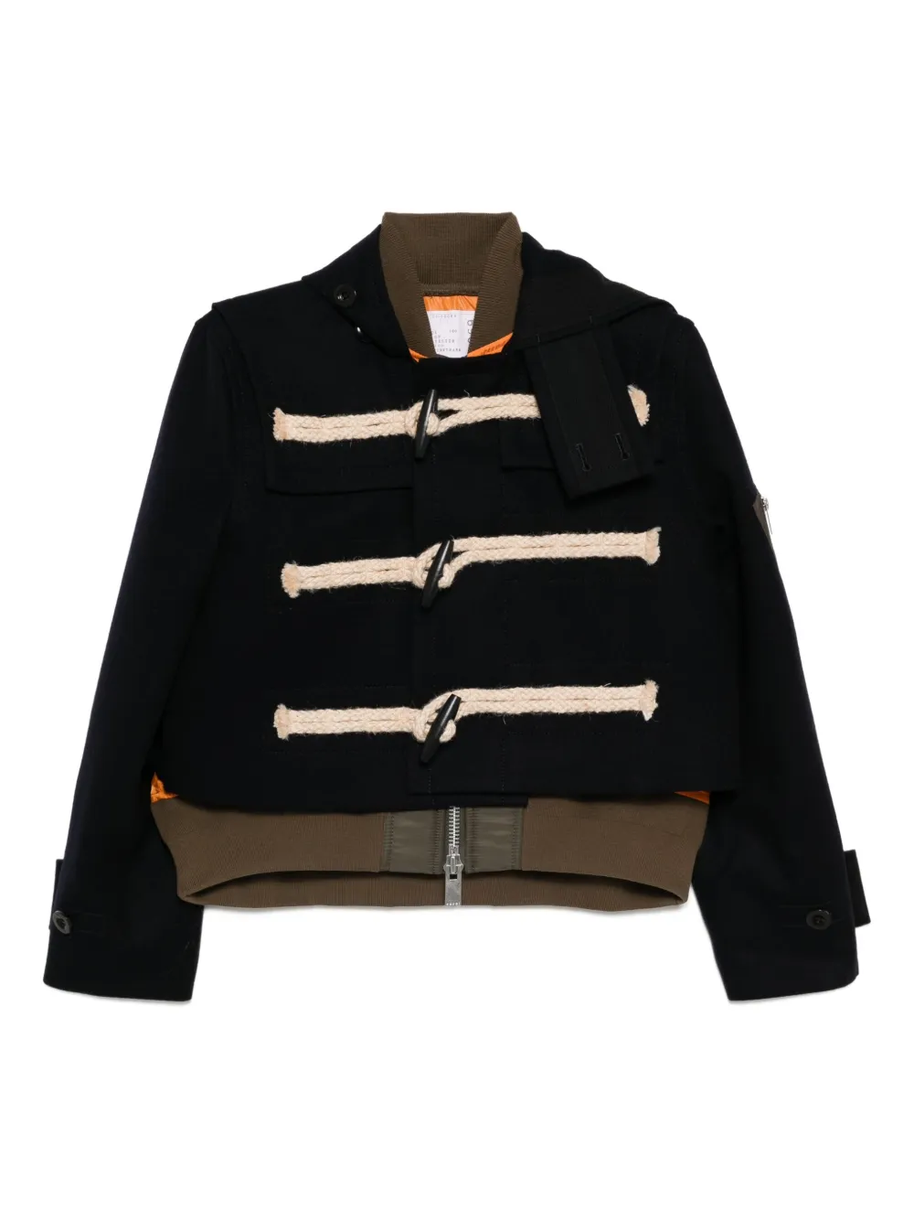 Sacai Wollen jack Blauw